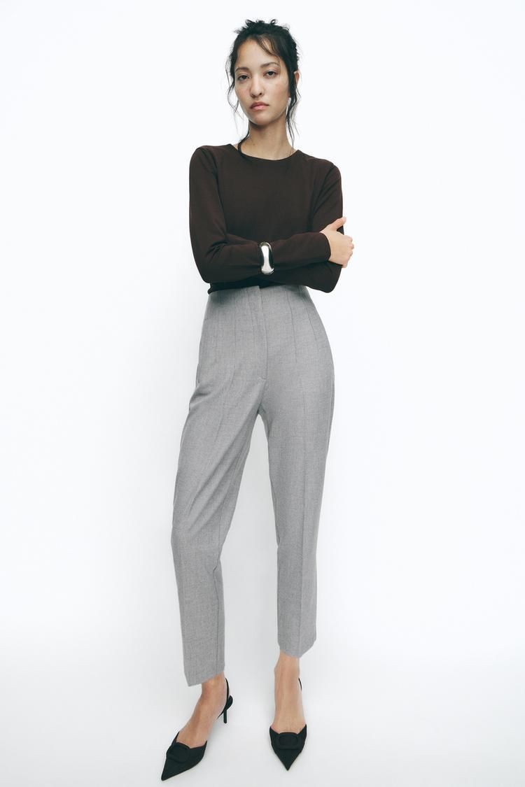 바지 HIGH-WAIST TROUSERS 436961662