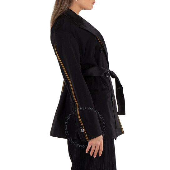 사카이 여성 블랙 자켓 브랜드 Sacai Ladies Black Loro Piana Suiting Jacket, Brand Size 2 (Medium) 23-06520-001