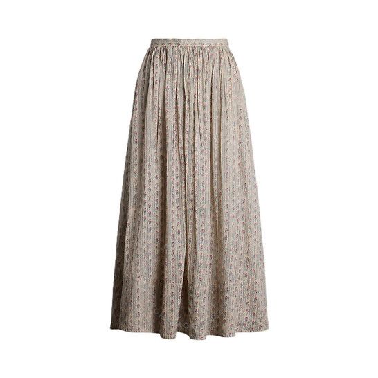 폴로 랄프 로렌 플로랄 코튼 에이라인 스커트 Polo Ralph Lauren Floral Cotton A-Line Skirt 211955037001