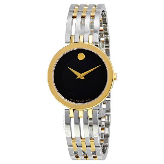 블랙 다이얼 여성 시계 Movado Esperanza Black Museum Dial Ladies Watch 0607053 0607053