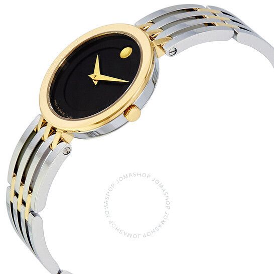 블랙 다이얼 여성 시계 Movado Esperanza Black Museum Dial Ladies Watch 0607053 0607053
