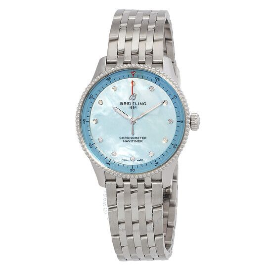 네비타이머 쿼츠 크로노미터 다이아몬드 여성 시계 Breitling Navitimer Quartz Chronometer Diamond Ladies Watch A77320171C1A1 A77320171C1A1