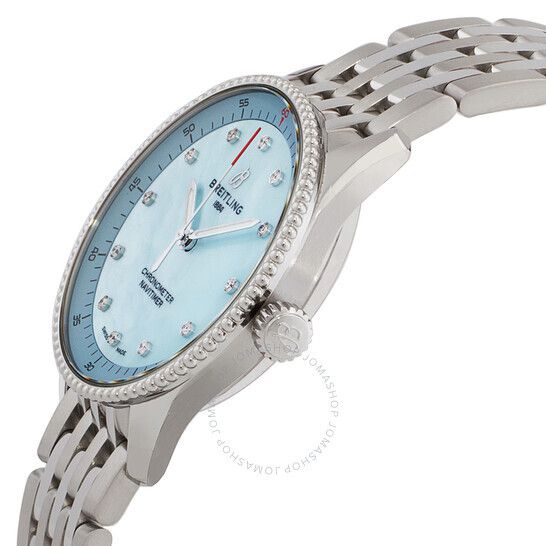 네비타이머 쿼츠 크로노미터 다이아몬드 여성 시계 Breitling Navitimer Quartz Chronometer Diamond Ladies Watch A77320171C1A1 A77320171C1A1