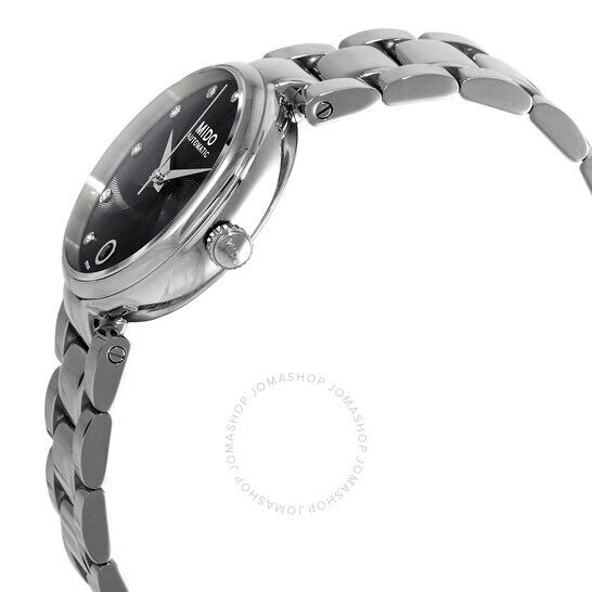 오토매틱 다이아몬드 블랙 다이얼 여성 시계 Mido Baroncelli Donna Automatic Diamond Black Dial Ladies Watch M022.207.11.056.10 M0222071105610