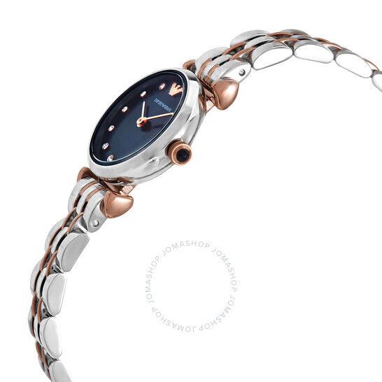 엠페리오 쿼츠 크리스탈 블루 다이얼 여성 시계 Emporio Armani Quartz Crystal Blue Dial Ladies Watch AR11222 AR11222
