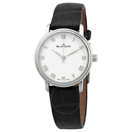 오토매틱 화이트 다이얼 여성 시계 Blancpain Villeret Automatic White Dial Ladies Watch 6104 1127 55A 6104 1127 55A