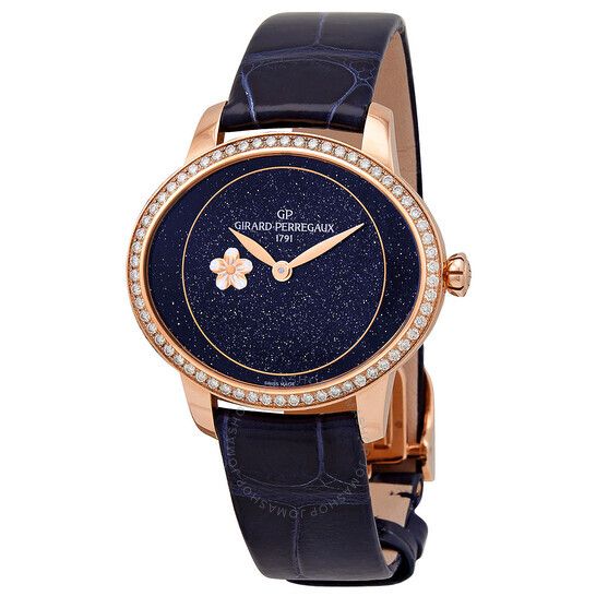 아이 블로섬 오토매틱 다이아몬드 블루 다이얼 여성 시계 Girard Perregaux Cat's Eye Plum Blossom Automatic Diamond Blue Dial Ladies Watch 80484D52A401-CK4E 80484D52A401-CK4E