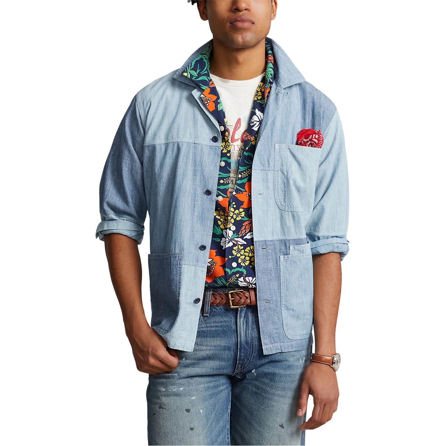 패치워크 셔츠 Patchwork Shirt 990486 Indigo