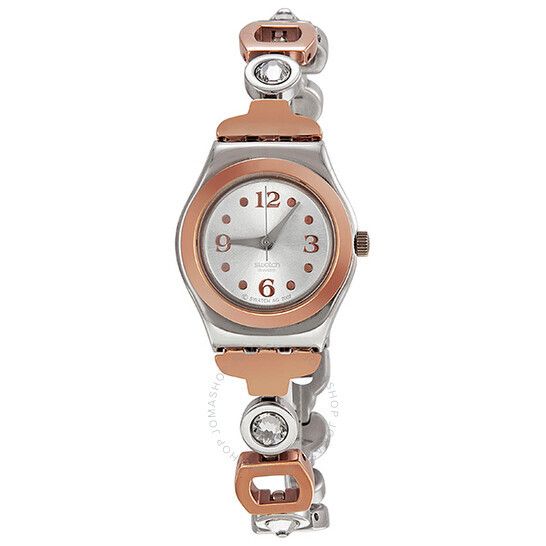 레이디 실버 다이얼 투톤 여성 시계 Swatch Irony Lady Passion Silver Dial Two-Tone Ladies Watch YSS234G YSS234G