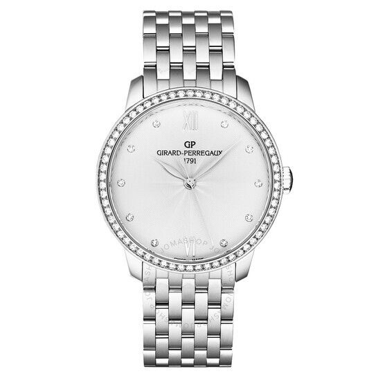 오토매틱 다이아몬드 실버 다이얼 여성 시계 Girard Perregaux 1966 Automatic Diamond Silver Dial Ladies Watch 49523D11A171-11A 49523D11A171-11A