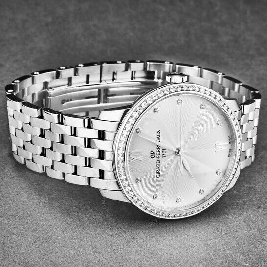 오토매틱 다이아몬드 실버 다이얼 여성 시계 Girard Perregaux 1966 Automatic Diamond Silver Dial Ladies Watch 49523D11A171-11A 49523D11A171-11A
