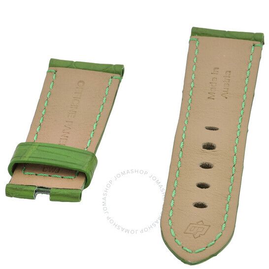 그린 시계 Panerai Alligator Semimat Green Watch Bands MXE04WTH