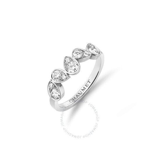 화이트 골드 조세핀 다이아몬드 반지 Chaumet 18k White Gold Josephine Ronde d'Aigrette Diamond Ring, Size 48 083668
