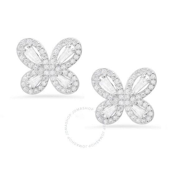 스털링 실버 버터플라이 큐빅 지르코니아 스터드 귀걸이 Kylie Harper Sterling Silver Butterfly Cubic Zirconia  CZ Stud Earrings 04-034-DSE