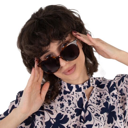 그레이 오발 여성 선글라스 Cartier C Decor Grey Oval Ladies Sunglasses CT0003SA 003 55 CT0003SA 003 55
