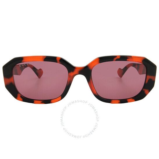 구찌 다크 지오메트릭 여성 선글라스 Gucci Dark Violet Geometric Ladies Sunglasses GG1535S 005 54 GG1535S 005 54