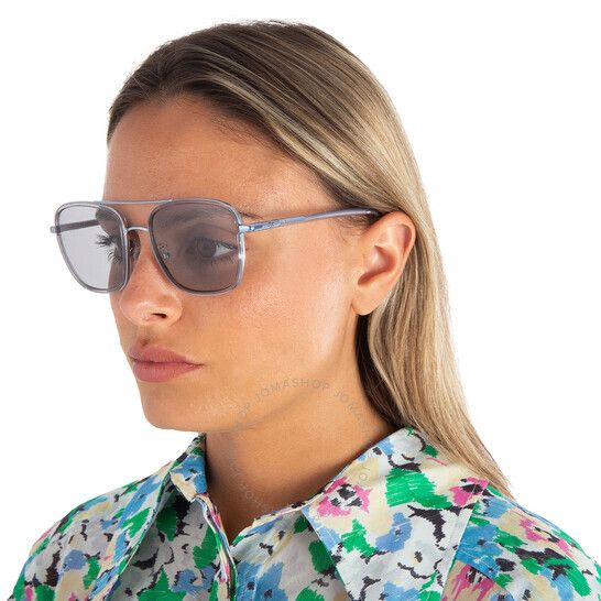 토리 버치 그레이 여성 선글라스 Tory Burch Grey Navigator Ladies Sunglasses TY6090 332187 55 TY6090 332187 55