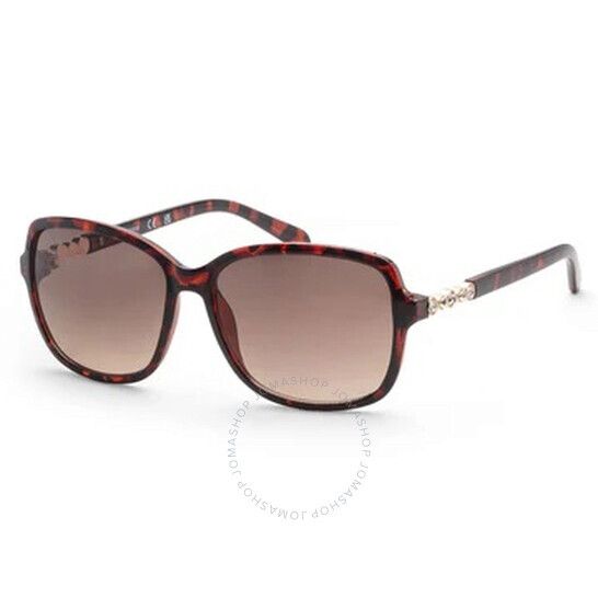 브라운 그라디언트 버터플라이 여성 선글라스 Guess Factory Brown Gradient Butterfly Ladies Sunglasses GF0393 52F 58 GF0393 52F 58