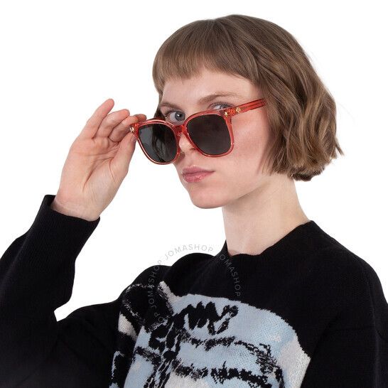 토리 버치 다크 그레이 스퀘어 여성 선글라스 Tory Burch Dark Grey Square Ladies Sunglasses TY7203U 199087 53 TY7203U 199087 53