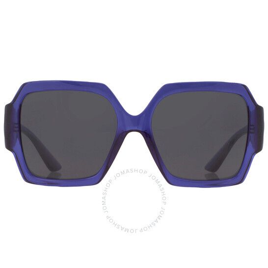 베르사체 다크 그레이 스퀘어 여성 선글라스 Versace Dark Grey Square Ladies Sunglasses VE4453 541987 56 VE4453 541987 56