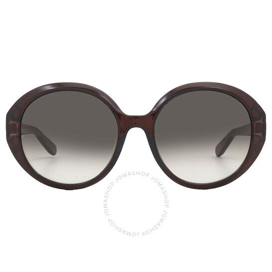 살바토레 페라가모 그레이 그라디언트 오발 여성 선글라스 Salvatore Ferragamo Grey gradient Oval Ladies Sunglasses SF1067S 210 57 SF1067S 210 57