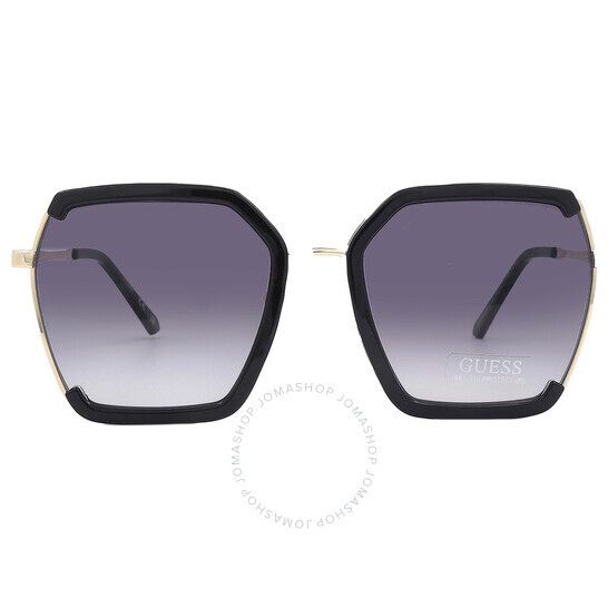 스모크 그라디언트 버터플라이 여성 선글라스 Guess Factory Smoke Gradient Butterfly Ladies Sunglasses GF0418 01B 58 GF0418 01B 58
