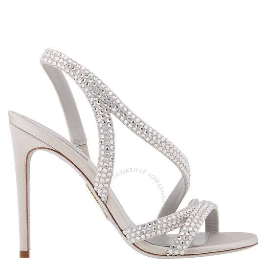 실버 샌들 Rene Caovilla Lisa Silver Sandals C12190-105-R001V232-GREY SATIN/SILV