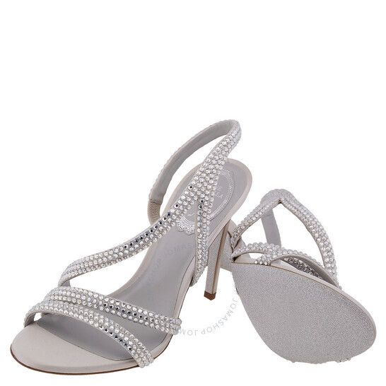 실버 샌들 Rene Caovilla Lisa Silver Sandals C12190-105-R001V232-GREY SATIN/SILV