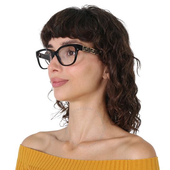 오픈 박스 베르사체 여성 Open Box - Versace Demo Rectangular Ladies Eyeglasses VE3338 GB1 54 VE3338 GB1 54