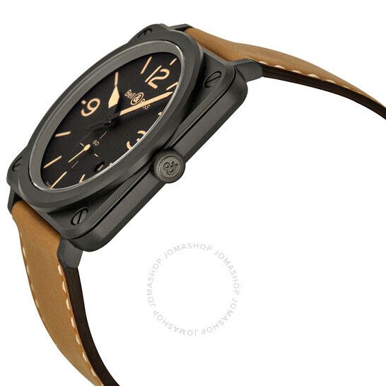 블랙 다이얼 남성 시계 Bell and Ross Black Dial Men's Watch BLRBRS-HERI-CEM BRS-HERI-CEM