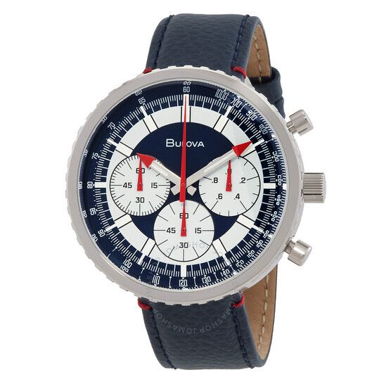 크로노그라프 쿼츠 화이트 다이얼 남성 시계 Bulova Chronograph C Quartz White Dial Men's Watch 96A283 96A283