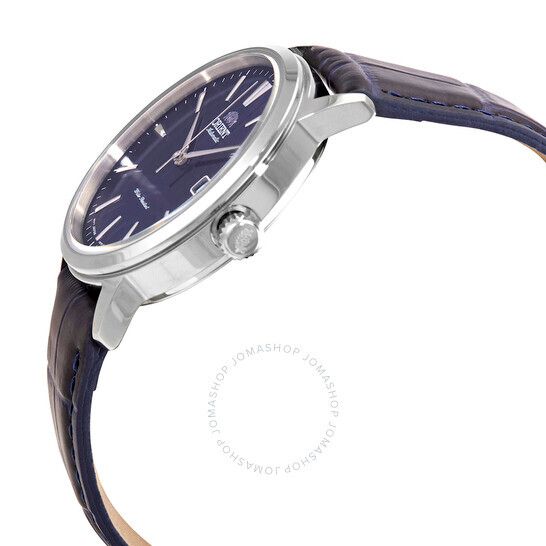 오토매틱 블루 다이얼 가죽 남성 시계 Orient Automatic Blue Dial Blue Leather Men's Watch RA-AC0F06L10B RA-AC0F06L10B