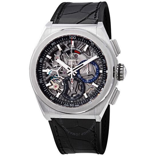 크로노그라프 오토매틱 블랙 다이얼 타이타니움 남성 시계 Zenith Defy El Primero 21 Chronograph Automatic Black Skeletal Dial Titanium Men's Watch 95.9000.9004/78.R582 95.9000.9004/78.R582