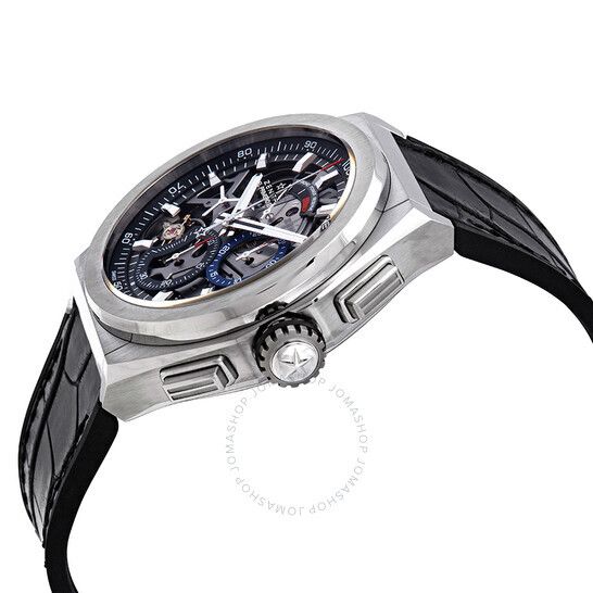 크로노그라프 오토매틱 블랙 다이얼 타이타니움 남성 시계 Zenith Defy El Primero 21 Chronograph Automatic Black Skeletal Dial Titanium Men's Watch 95.9000.9004/78.R582 95.9000.9004/78.R582