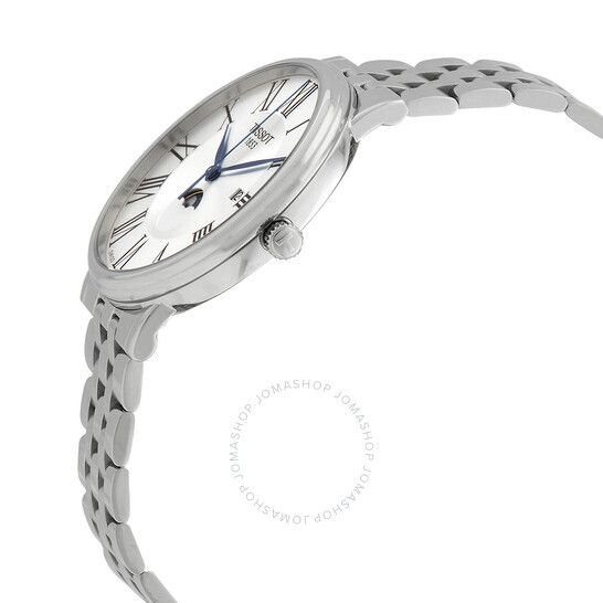 문 쿼츠 실버 다이얼 남성 시계 Tissot Carson Moon Phase Quartz Silver Dial Men's Watch T1224231103300 T1224231103300