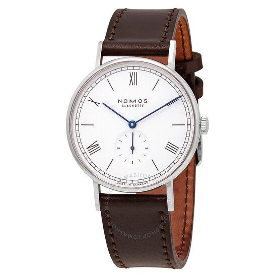 화이트 다이얼 남성 시계 Nomos Ludwig 38 Hand Wind White Enamel Dial Men's Watch 237 237
