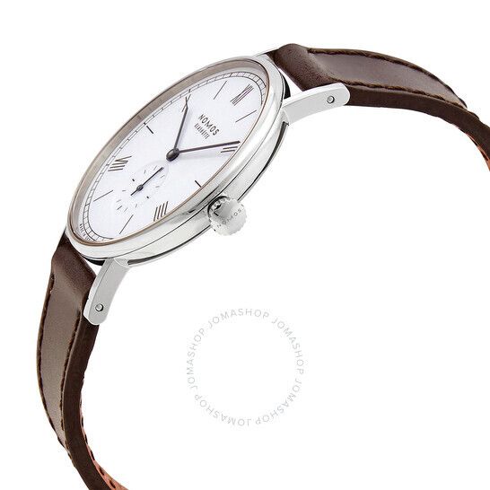 화이트 다이얼 남성 시계 Nomos Ludwig 38 Hand Wind White Enamel Dial Men's Watch 237 237