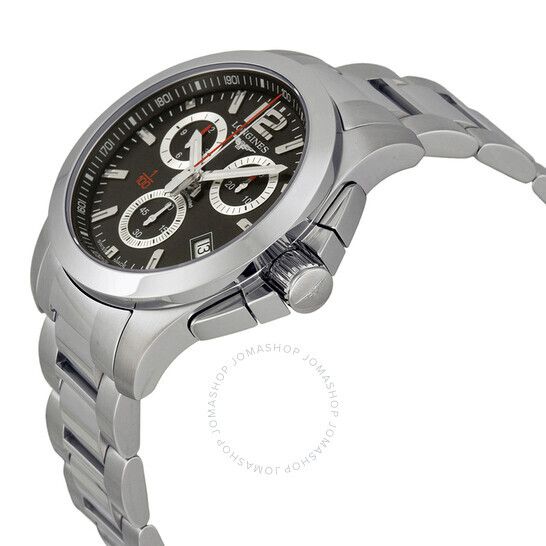 크로노그라프 블랙 다이얼 남성 시계 Longines Conquest Chronograph Black Dial Men's Watch L37004566 L37004566