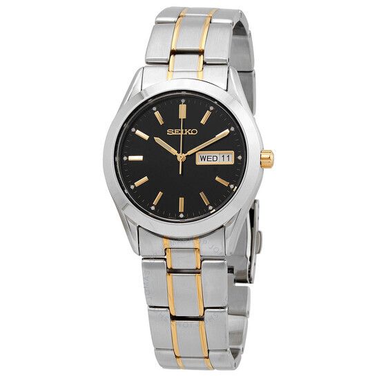 에센셜 쿼츠 블랙 다이얼 남성 시계 Seiko Essentials Quartz Black Dial Men's Watch SUR363 SUR363