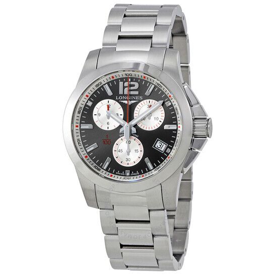 크로노그라프 그레이 다이얼 남성 시계 Longines Conquest Chronograph Grey Dial Men's Watch L3.700.4.79.6 L3.700.4.79.6