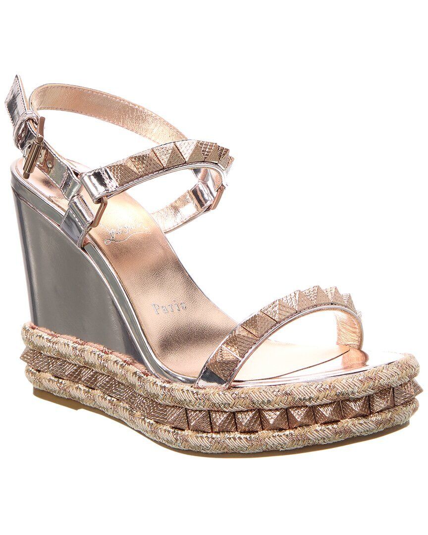 크리스찬 가죽 웨지 샌들 Christian Louboutin Pyraclou 110 Leather Wedge Sandal 1313284880