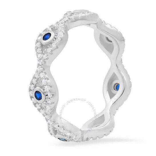 스털링 실버 아이 반지 Kylie Harper Sterling Silver CZ Evil Eye Eternity Band Ring 04-318-DSR