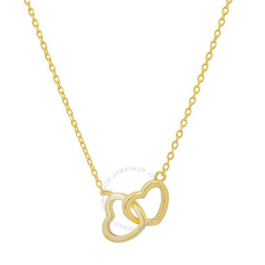 골드 오버 실버 목걸이 Kylie Harper 14k Gold Over Silver "Interlocking Love" Hearts Necklace 07-012Y-DSP