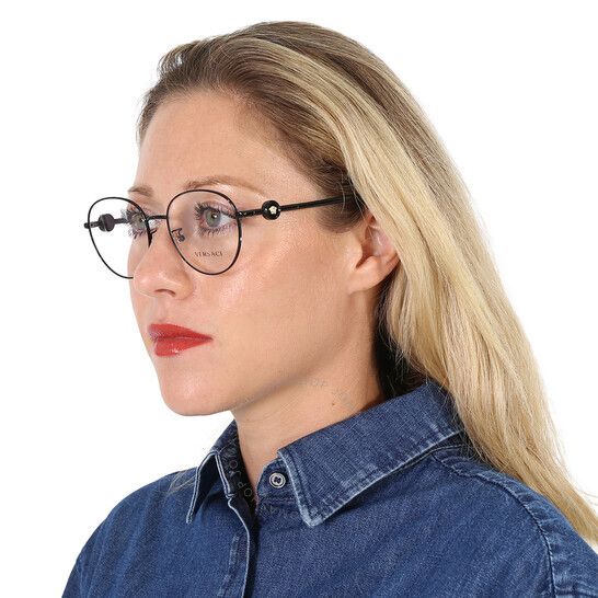 베르사체 오발 여성 Versace Demo Oval Ladies Eyeglasses VE1273D 1009 54 VE1273D 1009 54
