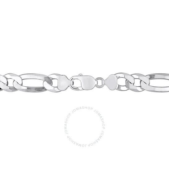 플랫 체인 목걸이 스털링 실버 AMOUR 12.3mm Flat Figaro Chain Necklace In Sterling Silver, 22 In JMS008833