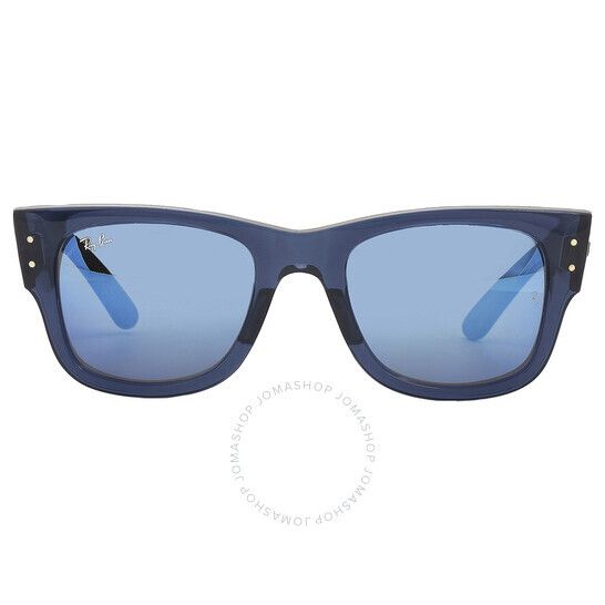 블루 스퀘어 남여공용 선글라스 Ray Ban Mega Wayfarer Blue Mirror Square Unisex Sunglasses RB0840S 6638O4 51 RB0840S 6638O4 51