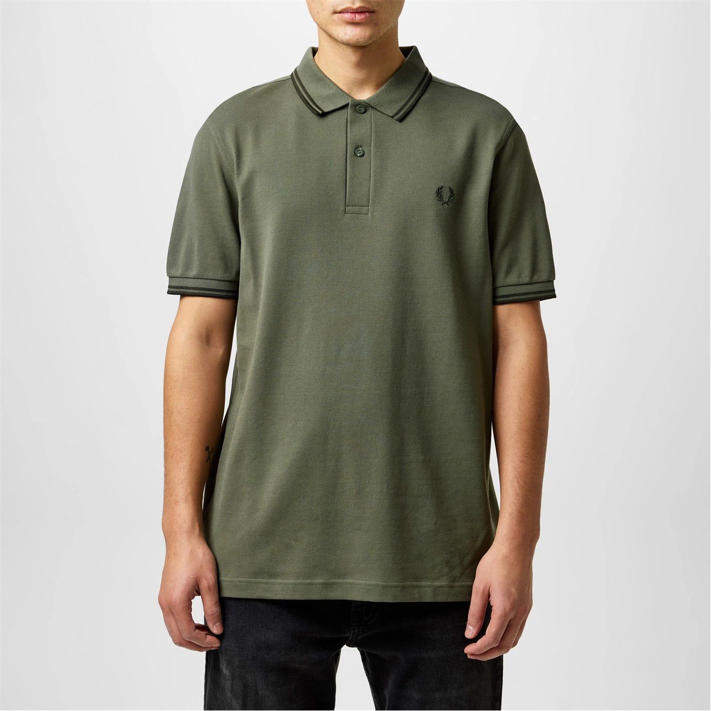 숏 슬리브 폴로 셔츠 Short Sleeve Twin Tipped Polo Shirt 542135 Laurel Wreath