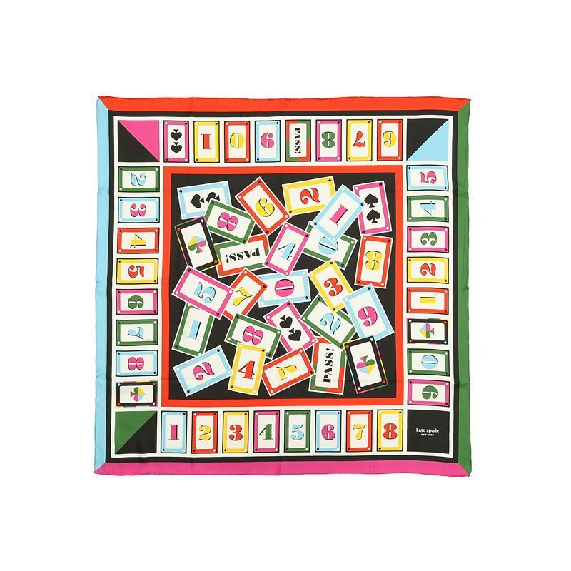여성 실크 스퀘어 스카프 Women's Playing Cards Silk Square Scarf 22443563 Multi