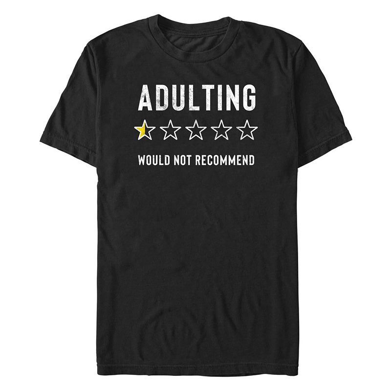 남성 숏 슬리브 티셔츠 Men's Adulting Ratings Short Sleeve T-Shirt 22413353 Black