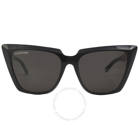 발렌시아가 그레이 캣 아이 여성 선글라스 Balenciaga Grey Cat Eye Ladies Sunglasses BB0046S 001 55 BB0046S 001 55
